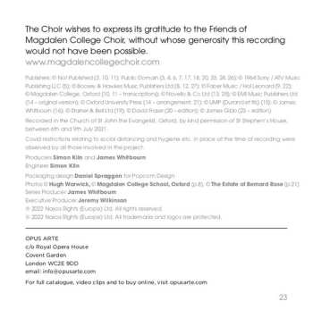 CD Magdalen College Choir Oxford: The Sweet And Merry Month (Music For May Morning)