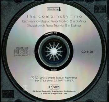 CD Dmitri Shostakovich: Elegiac Piano Trio No.2 / Piano Trio No.2 (Remastered Historical Recordings 1945/46)