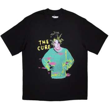 Merch The Cure: The Cure Unisex Oversized Boxy T-shirt: Beach Party Tour '86 (black) (back Print) (small) S