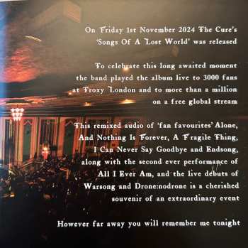 CD The Cure: Songs Of A Live World: Troxy London MMXXIV