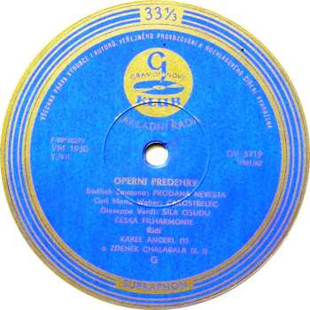LP The Czech Philharmonic Orchestra: Výběr Světových Operních Předeher