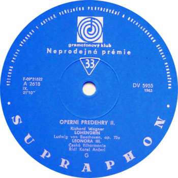 LP The Czech Philharmonic Orchestra: Výběr Světových Operních Předeher