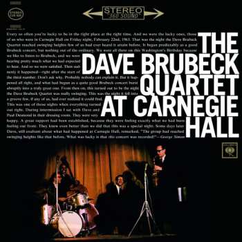 2LP The Dave Brubeck Quartet: At Carnegie Hall LTD