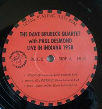 LP The Dave Brubeck Quartet: Live In Indiana 1958 LTD