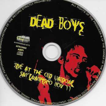 CD The Dead Boys: Live At The Old Waldorf San Francisco Nov 77