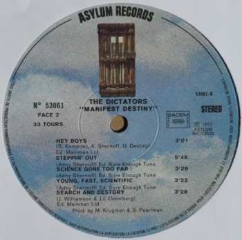 LP The Dictators: Manifest Destiny
