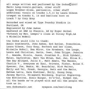 CD The Dodos: Visiter