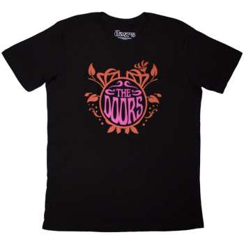Merch The Doors: The Doors Unisex T-shirt: Pink Orange (black) (back Print) (small) S