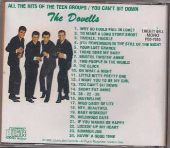 CD The Dovells: All The Hits Of The Teen Groups & You Can't Sit Down