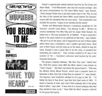 CD The Duprees: All-Time Greatest Hits