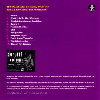 3CD/Dobozkészlet The Durutti Column: Obey The Time DLX