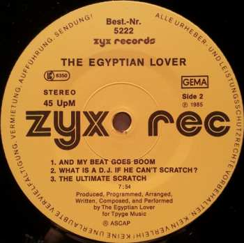 LP Egyptian Lover: Egypt, Egypt
