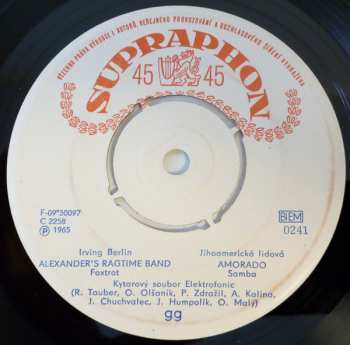 SP The Electronics: Alexander's Ragtime Band / Amorado / Slalom / Dálnice