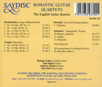 Romantic Guitar Quartets