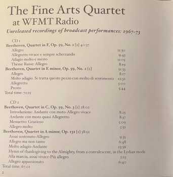 8CD/Dobozkészlet The Fine Arts Quartet: The Fine Arts Quartet At WFMT: Unreleased Recordings Of Broadcast performances, 1967-73