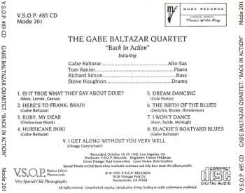 CD The Gabe Baltazar Quartet: Back In Action