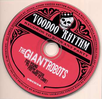 CD The Giant Robots: Too Young To Know Better. Too Hard To Care!