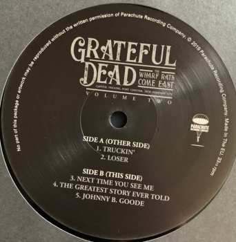 2LP The Grateful Dead: The Wharf Rats Come East - Capitol Theatre, Port Chester, 20th February 1971 - Volume Two