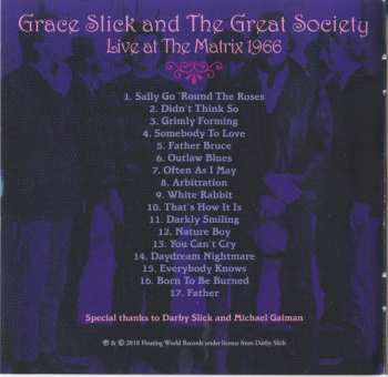CD The Great Society: Live At The Matrix 1966