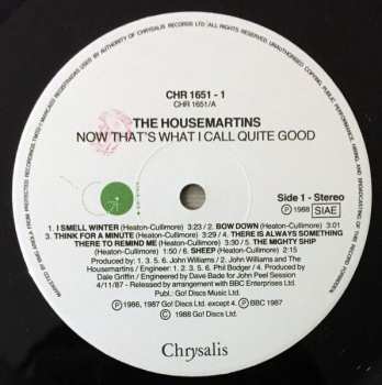 2LP The Housemartins: Now That's What I Call Quite Good