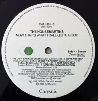 2LP The Housemartins: Now That's What I Call Quite Good