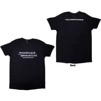Merch The Human League: The Human League Unisex T-shirt: Soundtrack To A Generation (black) (back Print) (small) S