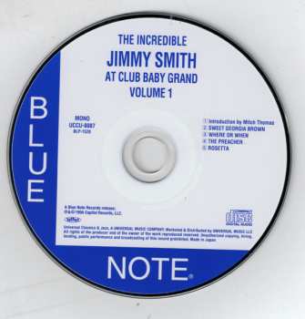 CD Jimmy Smith: At Club "Baby Grand" Wilmington, Delaware, Volume 1 LTD