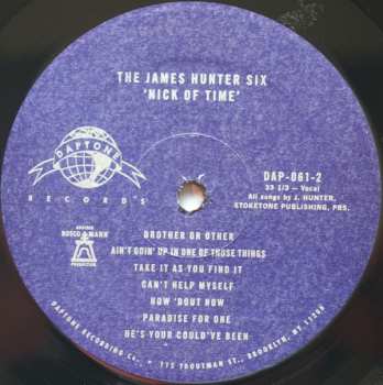 LP The James Hunter Six: Nick Of Time