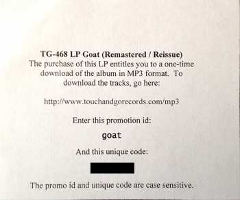 LP The Jesus Lizard: Goat DLX