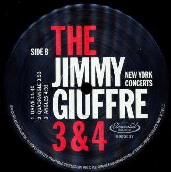 2LP The Jimmy Giuffre Trio: New York Concerts LTD