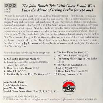 CD Frank Wess: Plays The Music Of Irving Berlin (Except One)