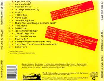 CD Johnny Otis Band: Too Late To Holler