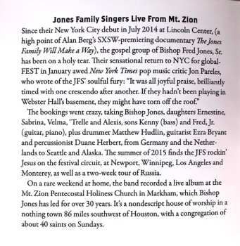 CD The Jones Family Singers: Live From Mt. Zion