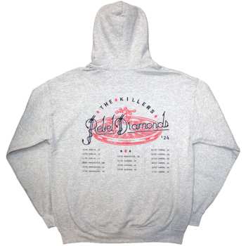 Merch The Killers: The Killers Unisex Pullover Hoodie: Tour '24 Roulette Wheel (grey) (back Print & Ex-tour) (small) S