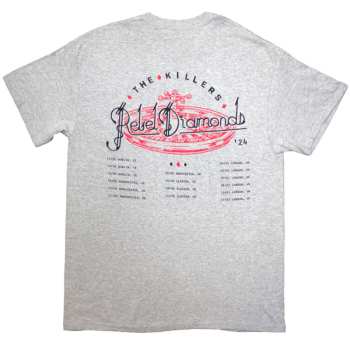 Merch The Killers: The Killers Unisex T-shirt: Tour '24 Roulette Wheel (grey) (back Print & Ex-tour) (small) S