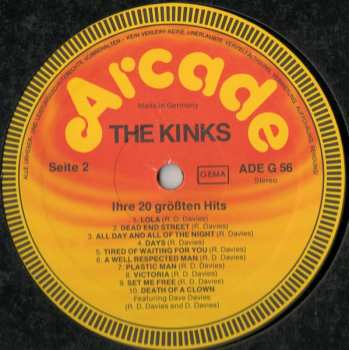 LP The Kinks: Their 20 Greatest Hits