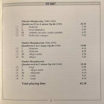 CD Dmitri Shostakovich: Quartets Nos. 1 & 8 / Quartet No. 13