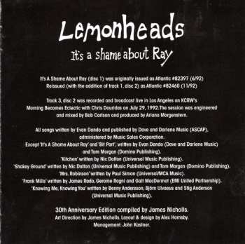 2CD The Lemonheads: It's A Shame About Ray