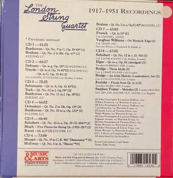 8CD/Dobozkészlet London String Quartet: 1917-1951 Recordings