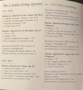 8CD/Dobozkészlet London String Quartet: 1917-1951 Recordings