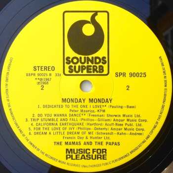 LP The Mamas & The Papas: Best Of The Mamas & The Papas - Monday Monday