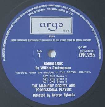4LP/Dobozkészlet William Shakespeare: Coriolanus