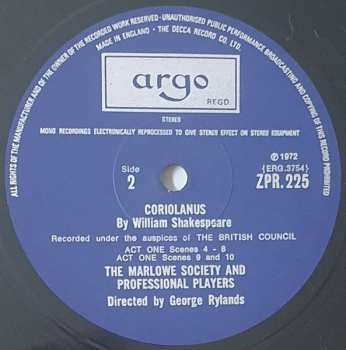 4LP/Dobozkészlet William Shakespeare: Coriolanus