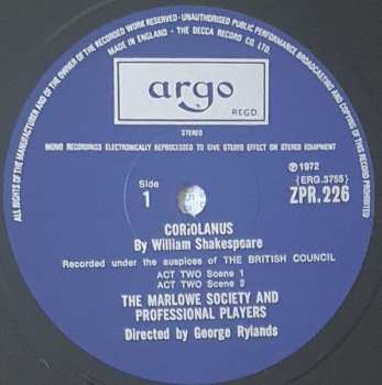 4LP/Dobozkészlet William Shakespeare: Coriolanus