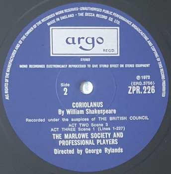 4LP/Dobozkészlet William Shakespeare: Coriolanus