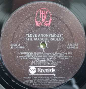 LP The Masqueraders: Love Anonymous