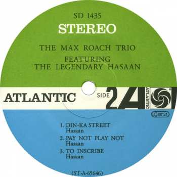 LP The Max Roach Trio: The Max Roach Trio Featuring The Legendary Hasaan