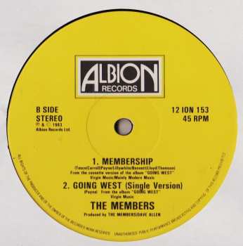 LP The Members: Going West (Dub Version)