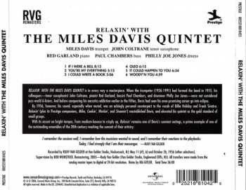 CD The Miles Davis Quintet: Relaxin' With The Miles Davis Quintet