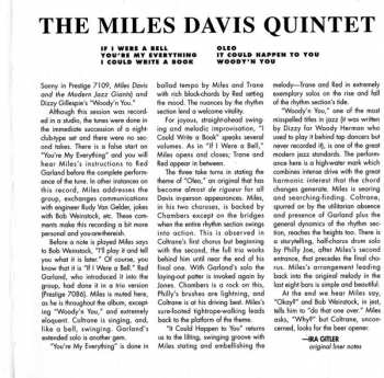 CD The Miles Davis Quintet: Relaxin' With The Miles Davis Quintet